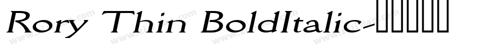 Rory Thin BoldItalic字体转换
